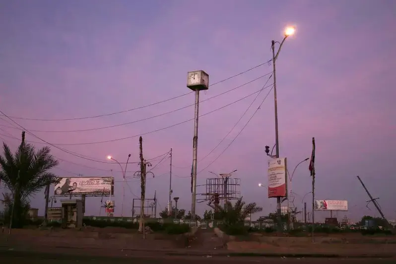 This Feb. 11, 2018, photo shows a clock damaged due the ongoing war ahead of sunrise, in Aden, Yemen. The conflict in Yemen pits a U.S.-backed, Saudi-led coalition supporting the internationally recognized government, which has nominally relocated to Aden but largely lives in exile, against rebels known as Houthis. Image by Nariman El-Mofty. Yemen, 2018. </p>
<p>