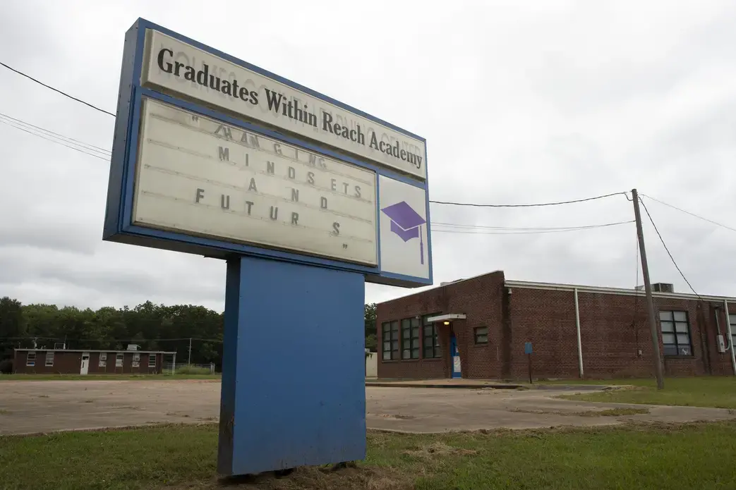 The website for Graduates Within Reach Academy says, "The focus of GWRA is Dropout Prevention and modifying unacceptable behaviors for an educational setting." Image by Sarah Warnock/MCIR. United States, 2020.