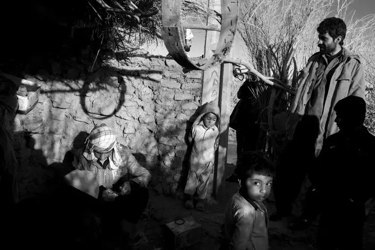 A village near Lake Hamoon. Image by Ako Salemi. Iran, 2016.