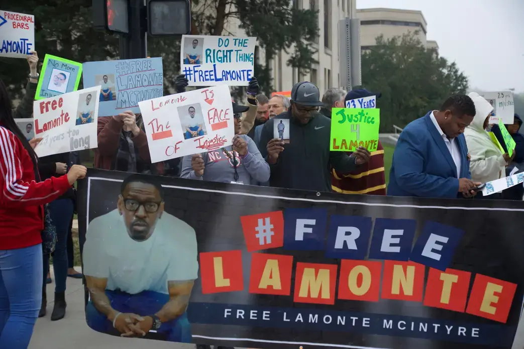 A banner reads #Free Lamonte