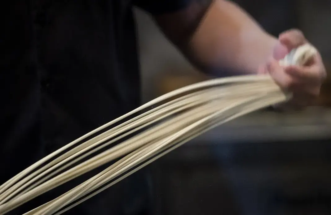 Tony Mao makes noodles at Everyday Noodles in Squirrel Hill. Image by Steph Chambers. United States, 2018. 