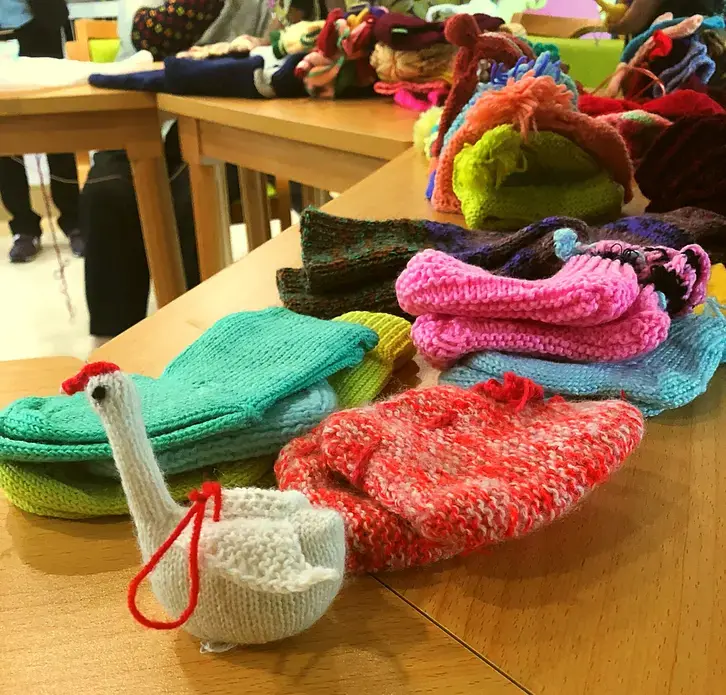 Baby clothes made by the elderly at an orphanage in Shanghai. Image by&nbsp;Argentina Maria-Vanderhorst. China, 2018.