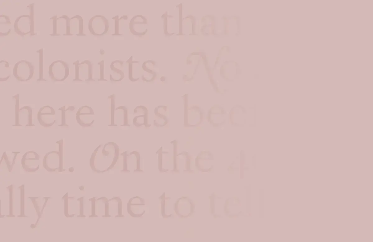 abstracted text on a pink background