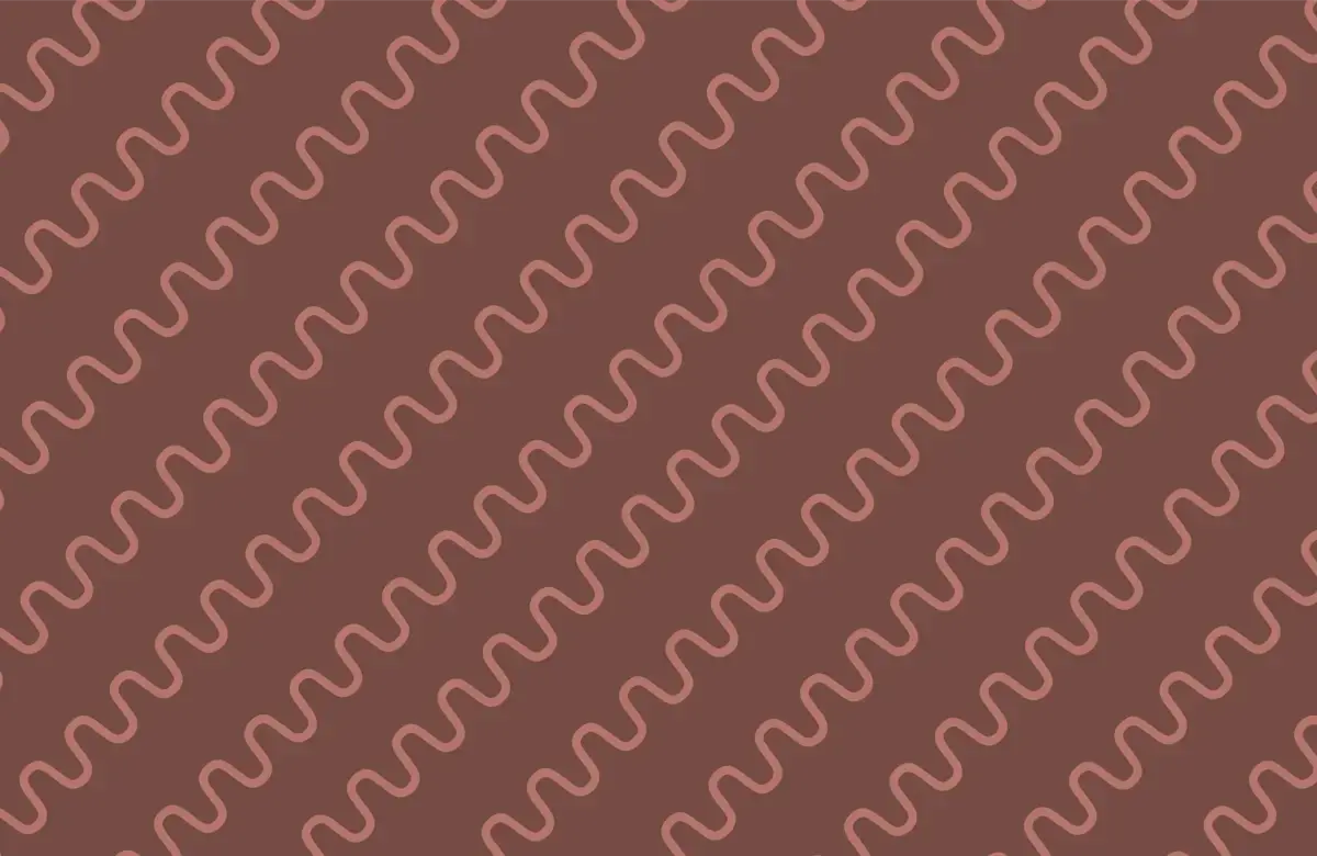 brown wavy lines against a pink background