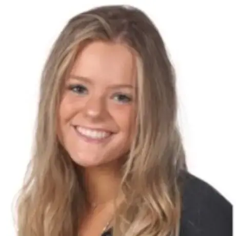Headshot of woman against white background