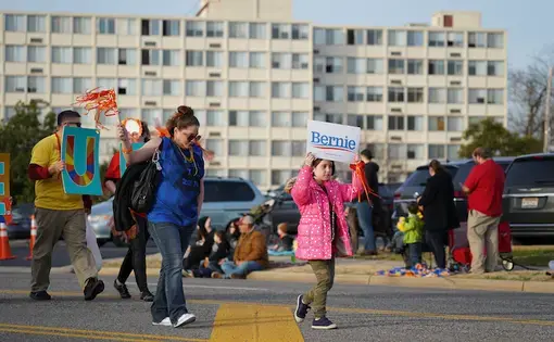 Bernie Sanders supporters in Huntsville, Alabama. Image by Katssoup / Shuttestock. United States, 2020.