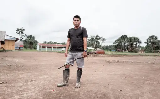 John Milton, farmer and hunter of the Wampi ethnic group. Image by Marcio Pimenta. Peru, 2019.