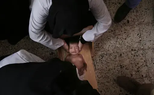 Hospital in al-Khoukha, Yemen. Image by Nariman El-Mofty. Yemen, 2018.