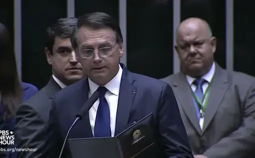 Brazilian President Jair Bolsonaro. Image by PBS NewsHour. Brazil, 2019.