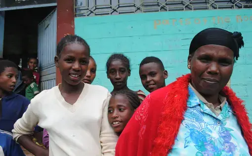 A mother in southern Ethiopia (right) underwent female genital mutilation as a young woman