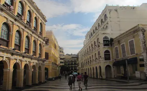 The Senado Square, located in the historic center of Macau, is part of UNESCO's World Heritage Site since 2009. Image by Bruno Beidacki. China, 2017.