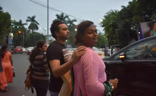 Sintu and her friend Rajdeep are both members of Anandam, an LGBTQ organization in Kolkata.&nbsp;Image by Siyona Ravi. India, 2017.