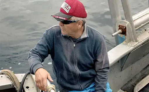 Salmon fisherman Malcolm Sampson, an ethnic-Tsimshian and member of the Lax Kwalaams First Nation. Image by Jim McAuley. British Columbia, 2017.