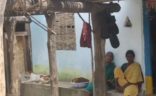 A household in a village in Kawal Tiger Reserve, in the state of Telangana. Image by Vandana Menon. India, 2019.