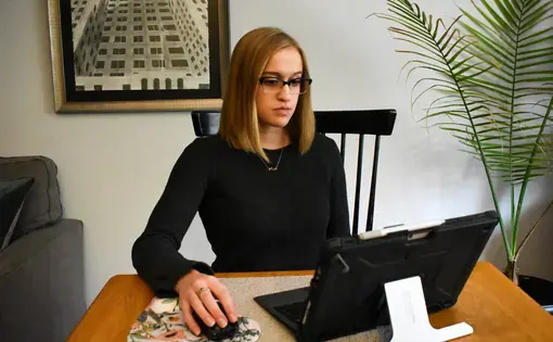 Natalie at work. Image courtesy of Natalie Wodniak. United States, 2020.