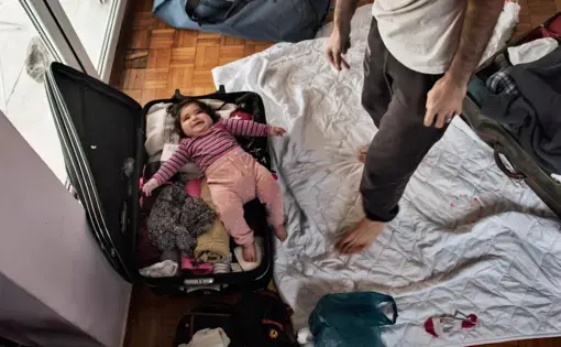 Image&nbsp;courtesy Lynsey Addario. Greece, 2017.