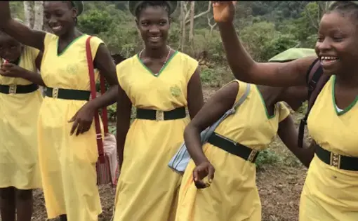 Faculty at Hope Academy train 9- to 13-year-olds on what it means to protect the environment. Image by Kadia Goba. Sierra Leone, 2018.
