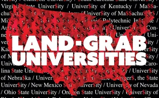 Land Grab Universities Illustration