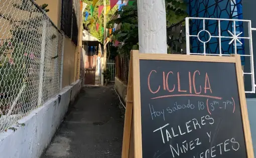 entrance to art exhibit