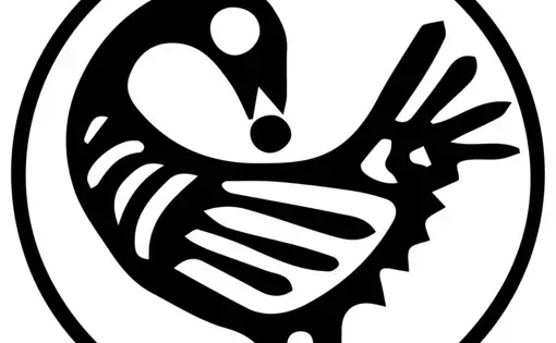 Decorative logo with Sankofa symbol