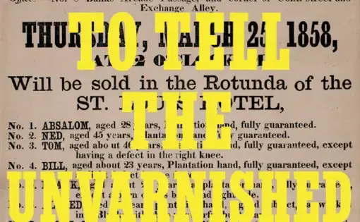 image on the first page of the 1619 broadsheet