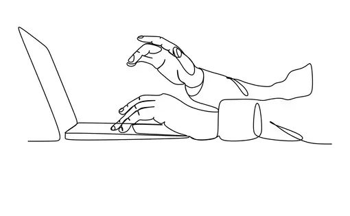 drawing of a hand