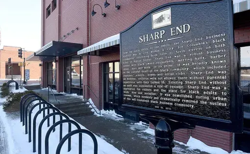 Sharp End Business District Plaque