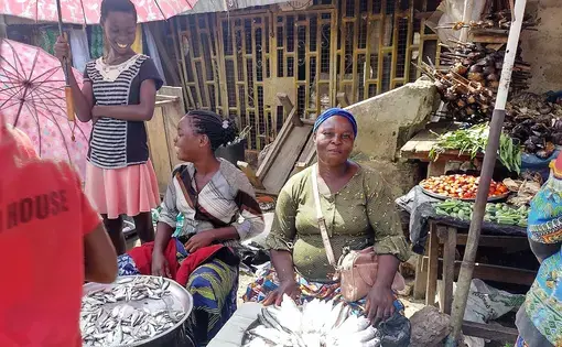 Maria Nsikak Edem at the Ikang Esuk Mkparawa market in Cross River State.