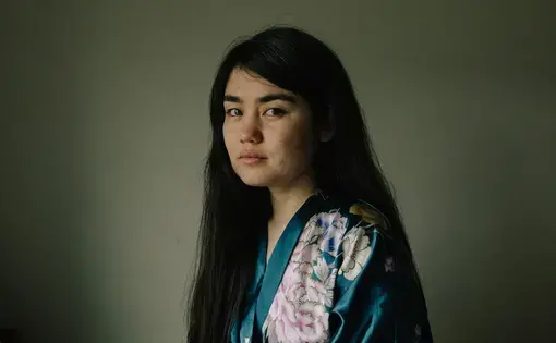 Masouma Tajik in her Rutgers dorm