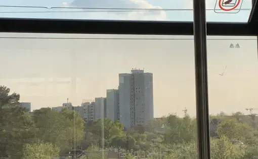 view from train window
