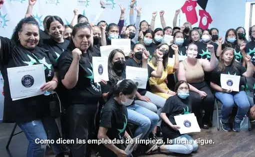 Women at a rally
