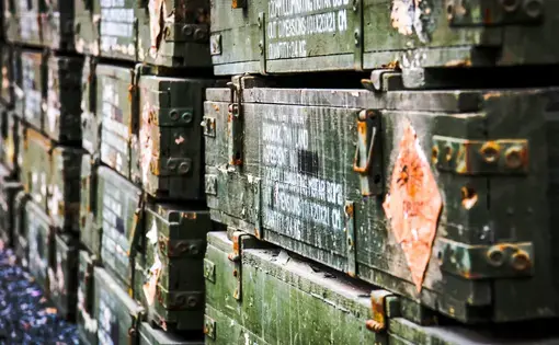 Old munition boxes