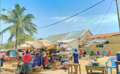 An open air market