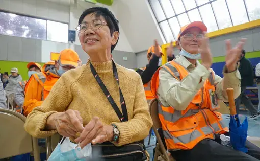 Josephine Hui, 75, at a local security event in Oakland.