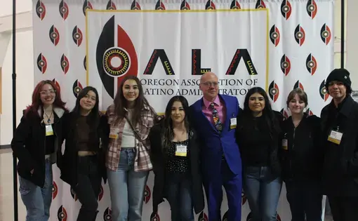 Educator and students
