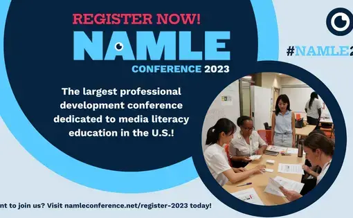 Decorative graphic for the 2023 NAMLE conference.