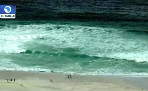 ocean waves off of South Africa
