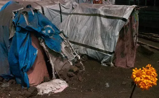 displacement camp tents in Congo (DRC)