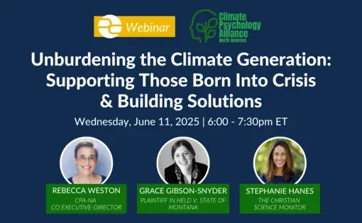 Unburdening the Climate Generation Event Graphic