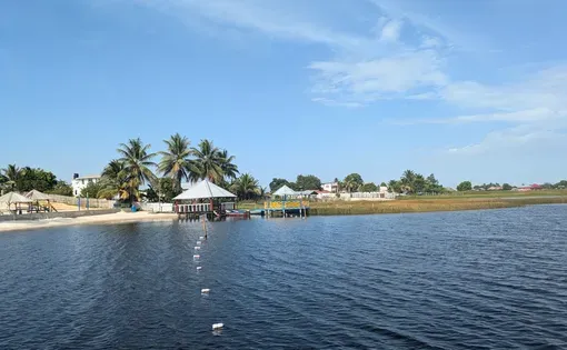 Capoey Lake Resort in the Essequibo Region, Guyana. Image by Celeste Hamilton Dennis, Guyana, 2024.