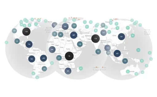 world map displaying Pulitzer Center-supported stories