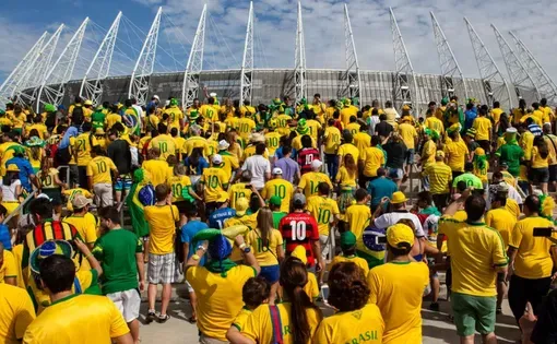 Brazilian fans during the World Cup