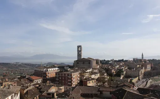 A view of Perugia, Italy, close to the city center. Image by Grace Randolph. Italy, 2025.