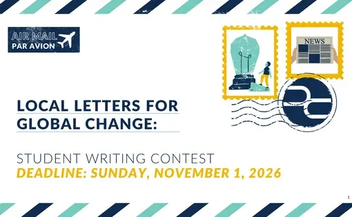 Graphic for the 2026 Local Letters contest with a deadline of November 1, 2026