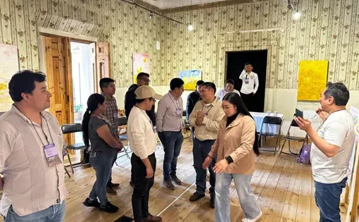 Opinion spectrometer activity at the in-person workshop that took place in San Cristóbal de las Casas, Chiapas on May 5, 2026. Photo by Yulma Rodríguez