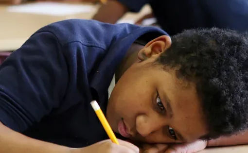 A child writes a letter