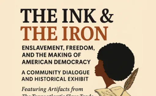 Promotional flyer for ink and iron symposium