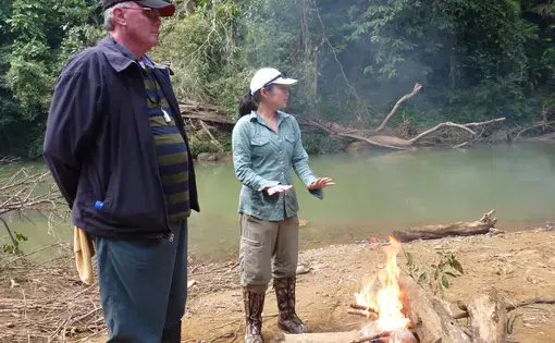 Media file: kevin and mellissa at drop-off point before we started trek into jungle.JPG