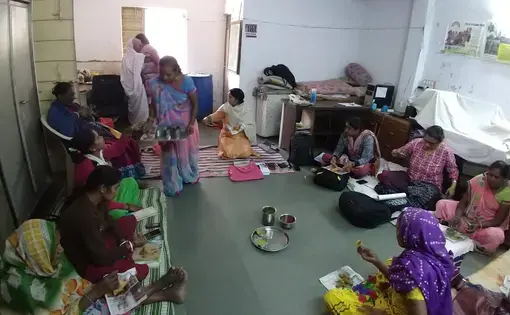 Women share their stories about witch hunts at ANANDI, a Gujarat non-profit group that supports vulnerable women. Image by Seema Yasmin. India, 2017.