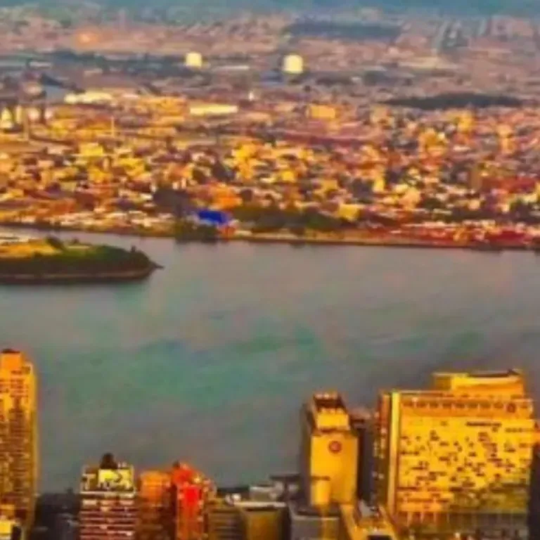 CUNY Queens College Urban Studies - picture of a skyline and harbor